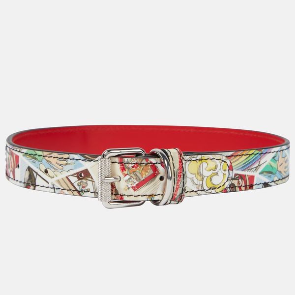 Christian Louboutin Loubicollar Printed Leather Dog Collar