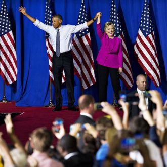 President Barack Obama Campaigns With Presumptive Democratic Presidential Nominee Hillary Clinton