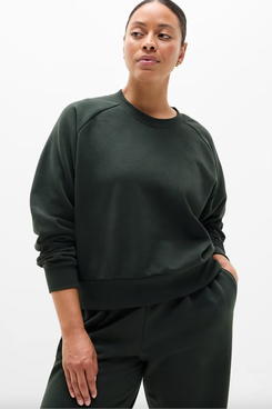 Athleta Forever Fleece Relaxed Crew Sweatshirt