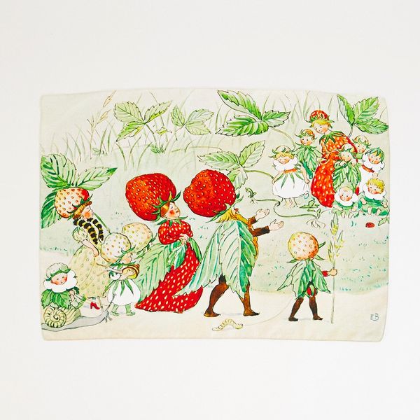 Sarah’s Silks x Elsa Beskow Strawberry Seek & Find Scarf