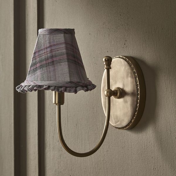 GreenRow Ruby Plaid Ruffle Lamp Shade
