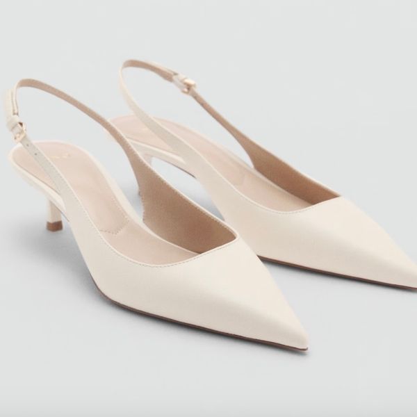 Mango Pointed Kitten Heel Shoes