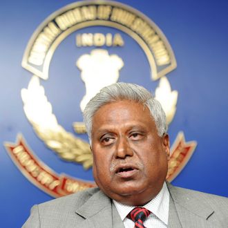 India's newly elected Central Bureau of Investigation (CBI) director Ranjit Sinha speaks with the media at CBI headquarters in New Delhi on December 3, 2012. 