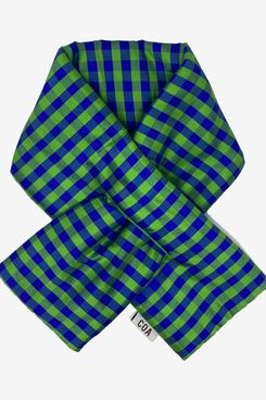 Coming of Age Gingham Lime Blue Padded Scarf
