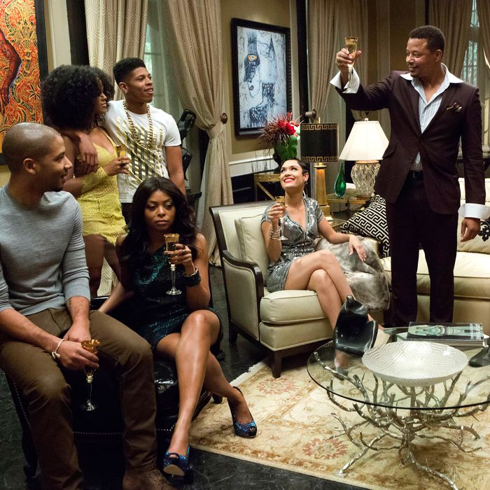 EMPIRE: Lucious (Terrence Howard) toasts his family in the