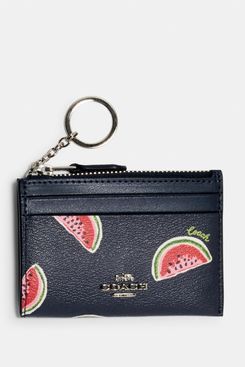 Coach Mini Skinny ID Case With Watermelon Print