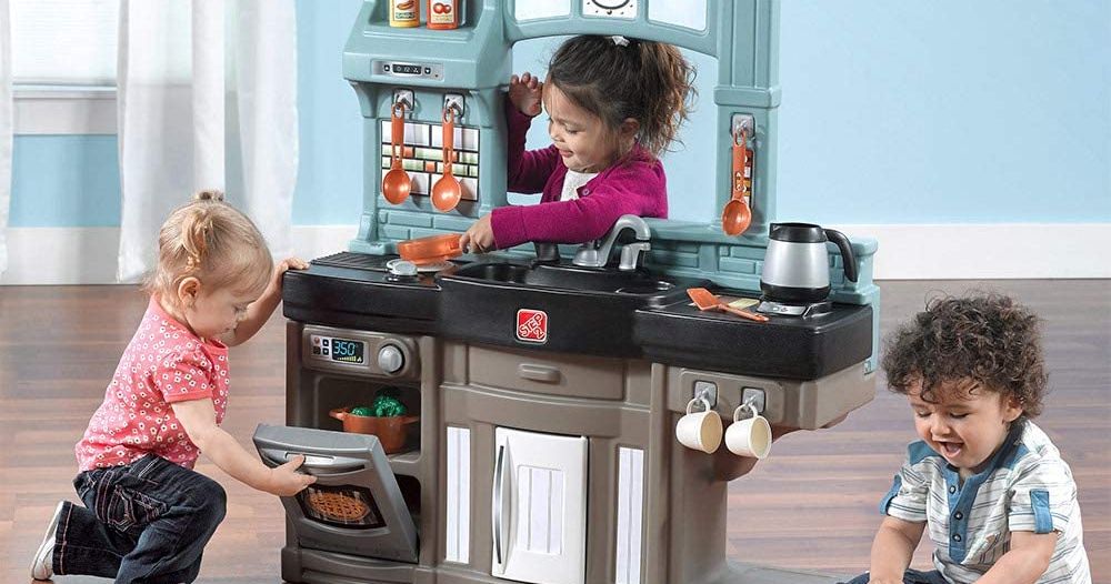 Kitchen Playset Girls Pretend Play Refrigerator Toy Cooking Toddler Kids Bake 