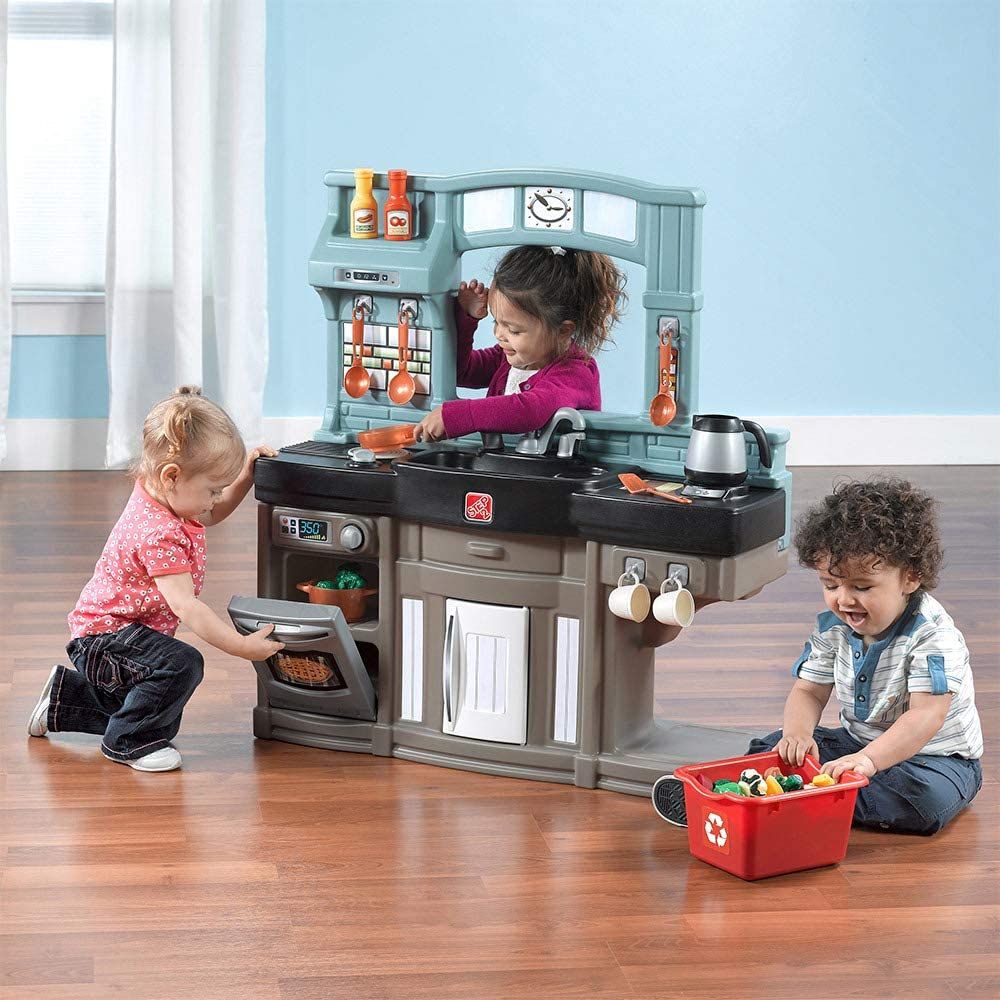 Kid Cooking Pretend Play Toy Plastic Kitchen Set Children Playset Christmas Gift 