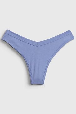 Cotton High Waisted Thong