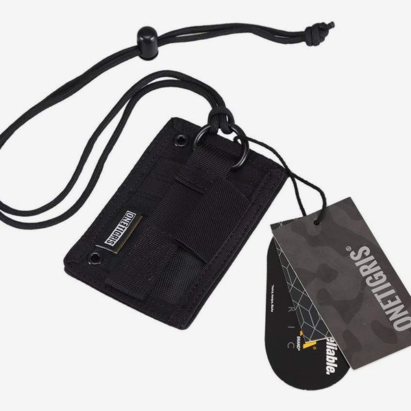 OneTigris Tactical ID Card Holder Hook & Loop Patch Badge Holder Neck Lanyard 