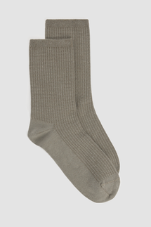 Eileen Fisher Cotton Waffle Crew Sock