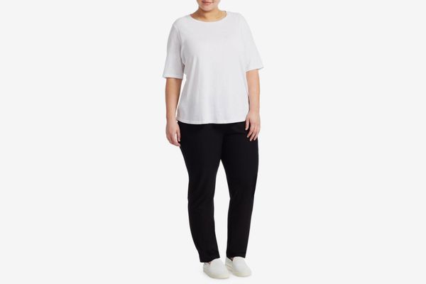 Eileen Fisher System Slim Stretch-Crepe Ankle Pants
