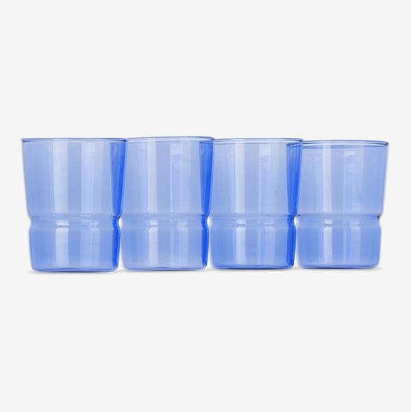 Ichendorf Milano Juego de vasos para grifo azul, 4 piezas