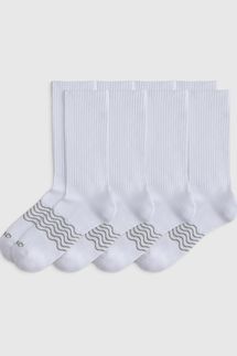 Quince Unisex Everyday Cotton Solid Crew Socks (4-pack)