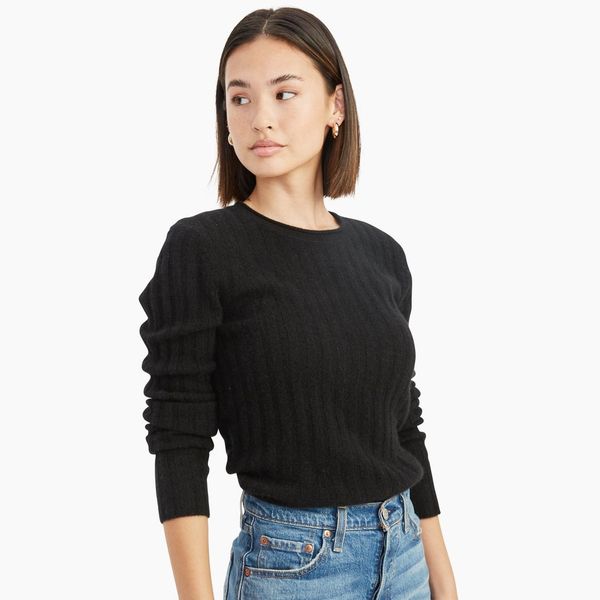 Naadam Cashmere Ribbed Cropped Sweater