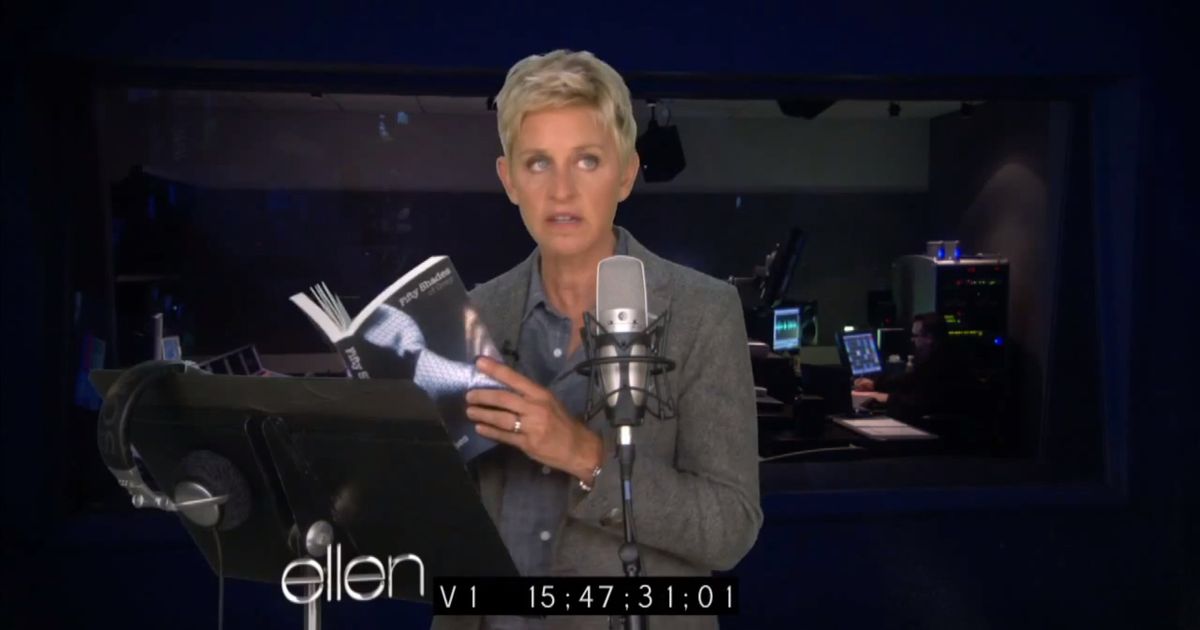 觀看Ellen DeGeneres閱讀50種灰色陰影