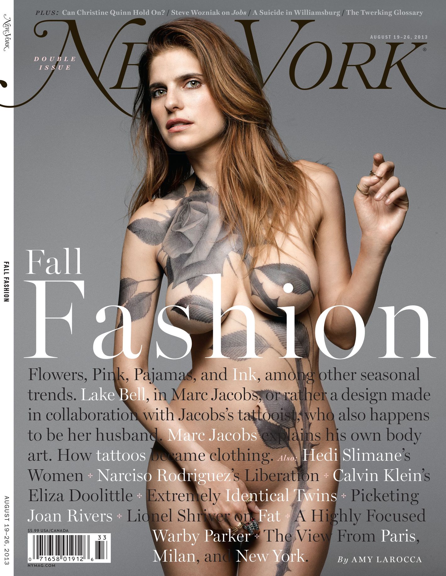 New York Fashion Issue Cover Preview Lake Bell Wears a Tattoo