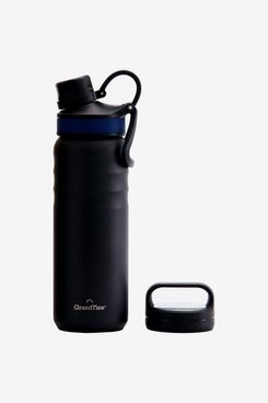 GRANDTIES 2 Lids Sports Stainless-Steel Water Bottle