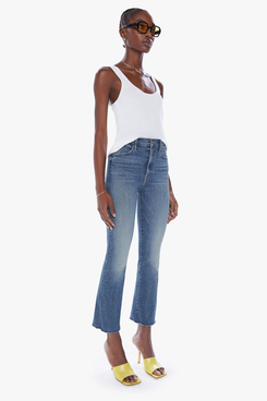 Mother The Hustler High-Rise Ankle Fray Jeans