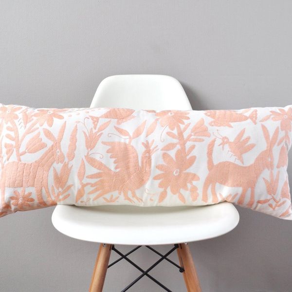 Otomi Lumbar Pillow Cover - Blush Pink