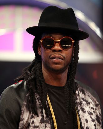 NEW YORK, NY - APRIL 09: 2 Chainz visits BET's 106 & Park on April 9, 2012 in New York, United States. (Photo by Robin Marchant/FilmMagic)