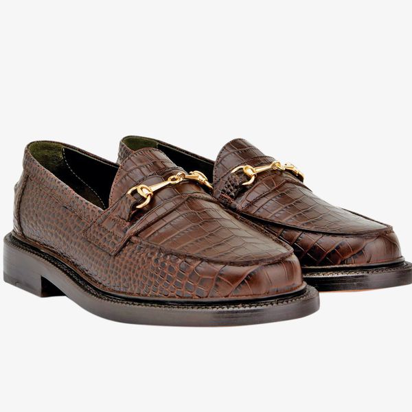 Blackstock and Weber Walnunt Croc Bit Loafer