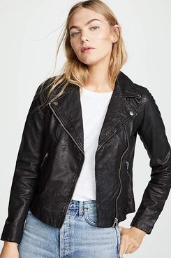 Madewell Women’s Washed Leather Motorcycle Jacket