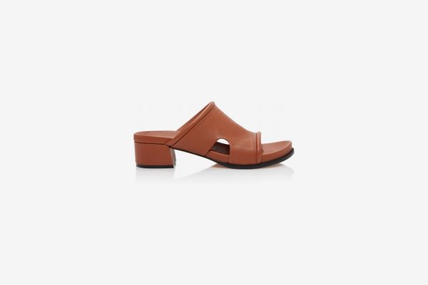 Loewe Cutout Leather Slides