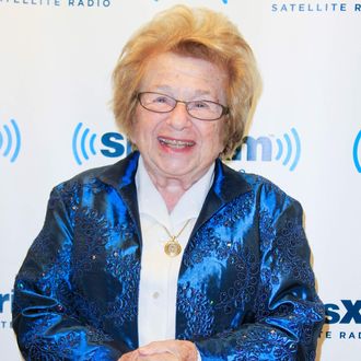 New York , NY, December 4, 2013 : Dr. Ruth Westheimer appears at a Town Hall Meeting at SiriusXMPhoto Credit ; Rahav Segev / Retna Ltd. NEW YORK, NY - DEC 4: Dr. Ruth Westheimer appears at a Town Hall Meeting at SiriusXM in New York City, New York on December 4, 2013. Photo Credit: Rahav Segev / Retna Ltd.