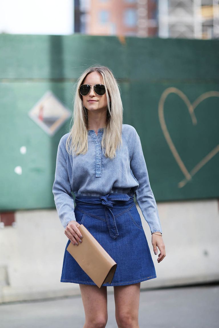 11 Ways to Make a Denim Skirt Actually Look Cool