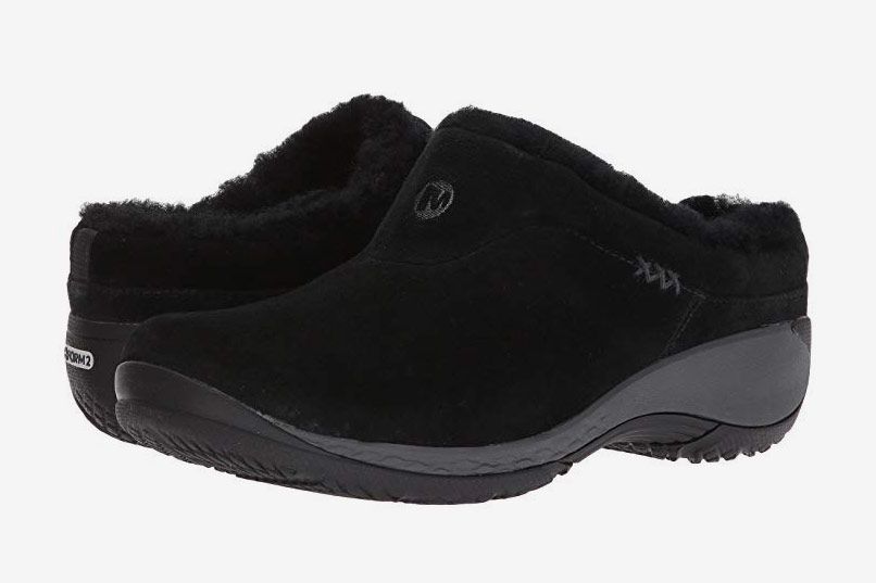 merrell shearling clogs