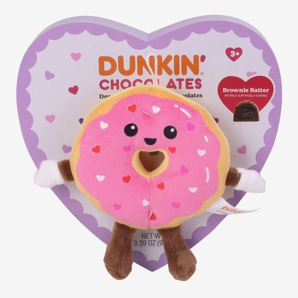 Dunkin' Donuts Valentines Heart Box Chocolates with Plush