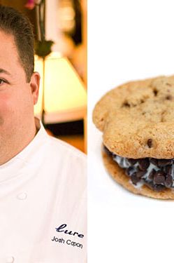 "Chipwiches! Definitely my weakness my whole life! I actually
went through a year of my life where I ate a Chipwich every night on my
way home from work when I was a line cook. I met Mr. Chipwich before he
passed away, at Lure Fishbar. We serve assorted ice-cream sandwiches,
one of course being the classic Chipwich. He said, 'They better be good
if you are calling it a "Chipwich."' Till this day, when my wife and I
are out to dinner, if nothing on the dessert menu appeals to us, we will
just grab a Chipwich on the way home."
