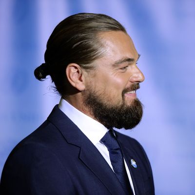 Leo DiCaprio and his bun.