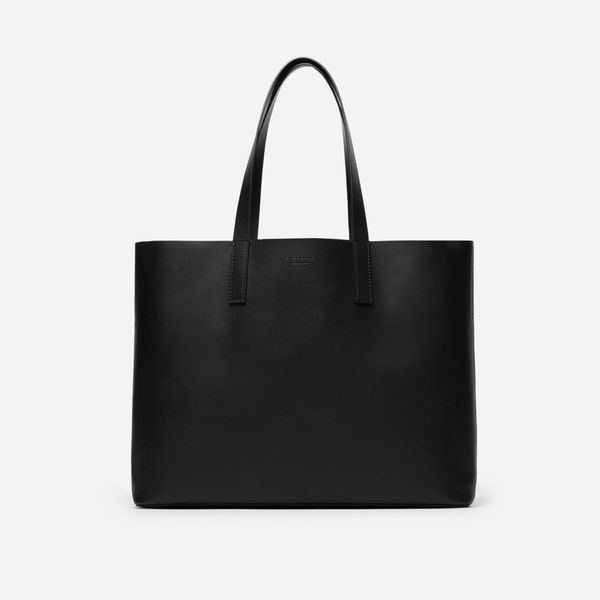 black handbag black shoulder bag black faux leather tote bag with real black leather straps everyday bag black tote bag women handbag,