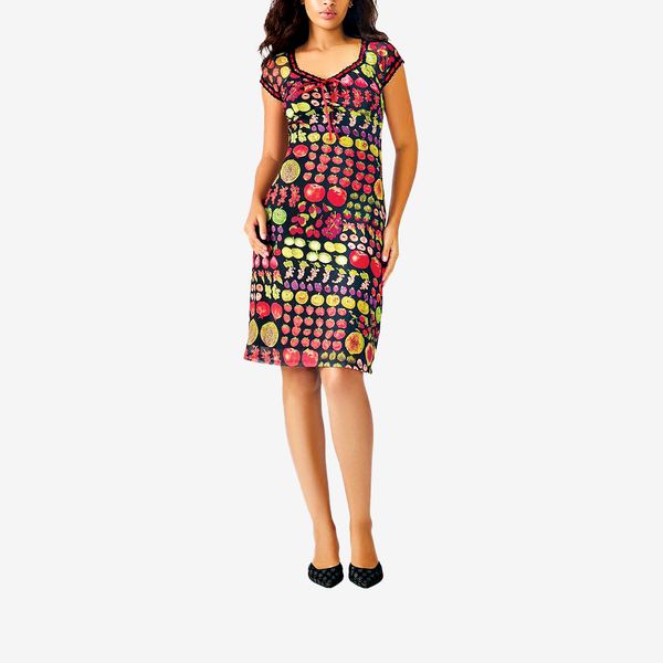 Betsey Johnson Betsey’s Fruit Dress in Black Multi