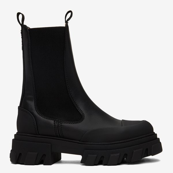 Ganni Cleated Mid-Calf Chelsea Boots