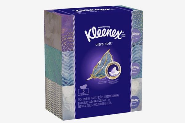 Kleenex Ultra Soft Facial Tissues, White, 120 Sheets/Box, 3 Count