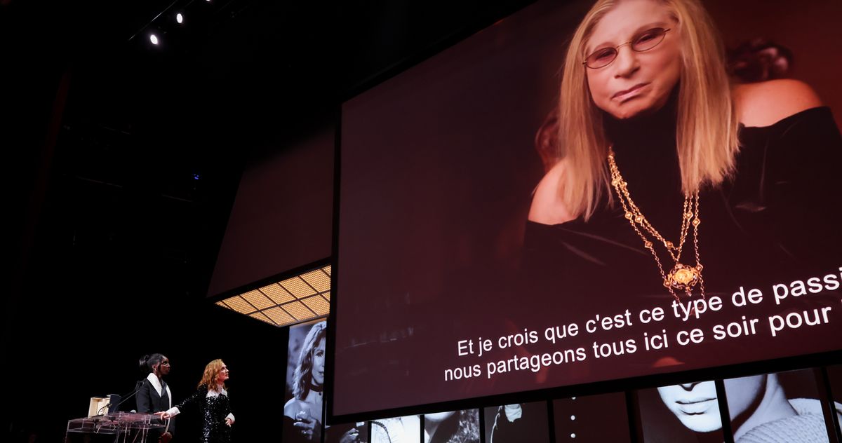 Gigantic Video of Barbra Streisand Accepts Honorary Palme d'Or