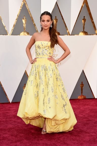 Alicia Vikander 
Dress by Louis Vuitton.