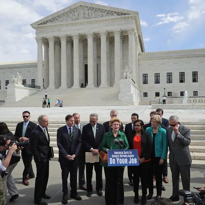 Senate Democrats Call For Confirmation Hearing For Supreme Court Nominee