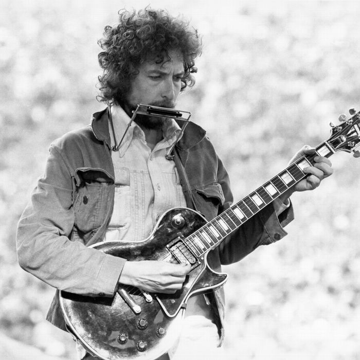 Singer/Songwriter Bob Dylan Performs at Kezar Stadium
