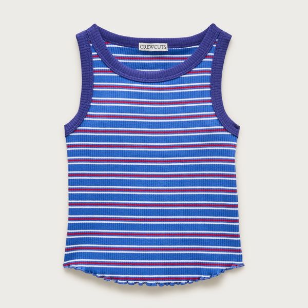 J.Crew Girls' Everyday Tank Top in Vintage Rib Stripe