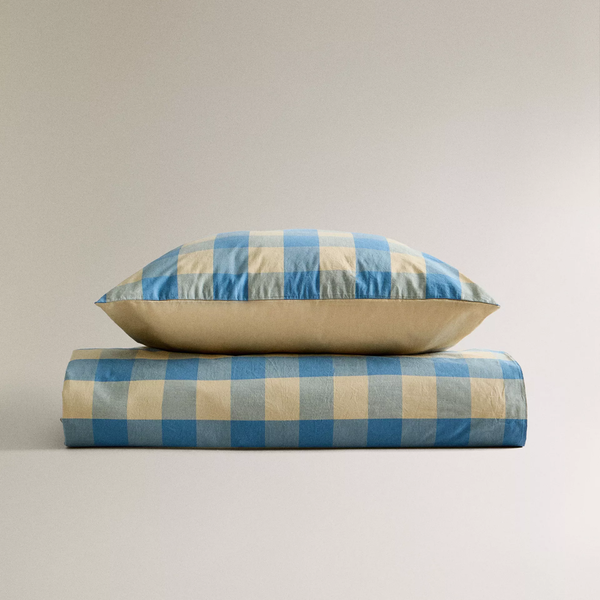 Zara Home Children’s Reversible Check Duvet Cover