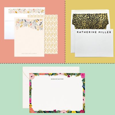 Modern Personal Stationery Set with Script Name on Top - Modern