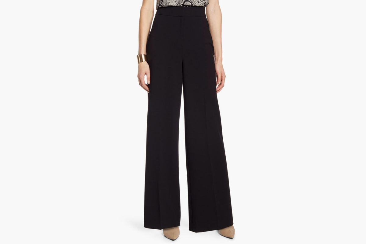 tops to wear with high waisted wide leg trousers