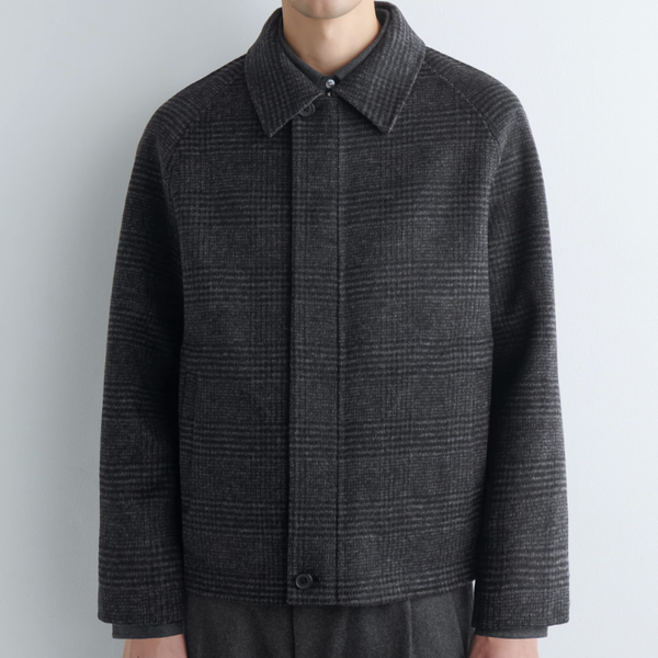 Cos Reversible Check/Herringbone Wools Sports Coat