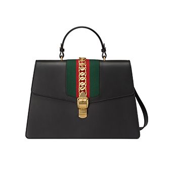 Sylvie Leather Maxi Top Handle Bag