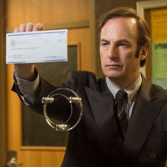 Bob Odenkirk as Saul Goodman - Better Call Saul _ Season 1, Episode 1 - Photo Credit: Ursula Coyote/AMC