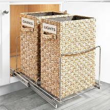 Lynk Professional Double Slide-Out Trash Can Holder
